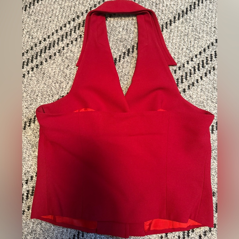 Bebe Button Down Halter Top - image 2